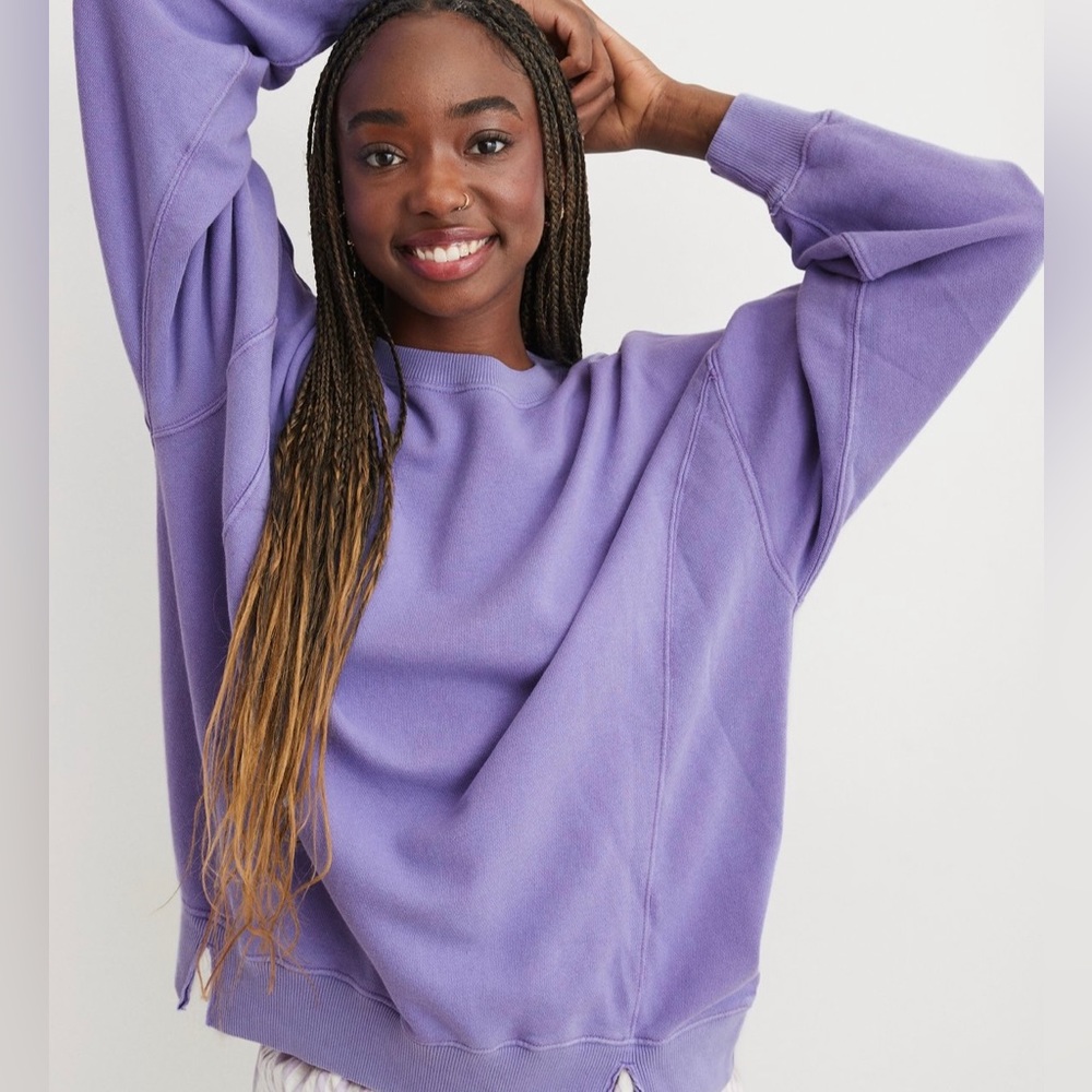 Aerie Purple Big Chill Sweatshirt